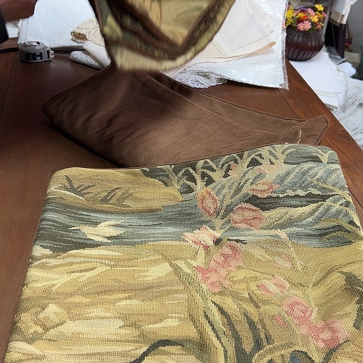 毛绒亚麻棉105-2个45方抱枕套