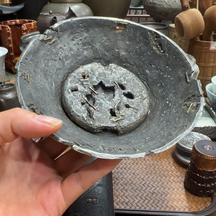 纯锡手工打壶承一个