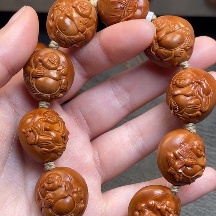 橄榄核手串/手链浮雕弥勒手串