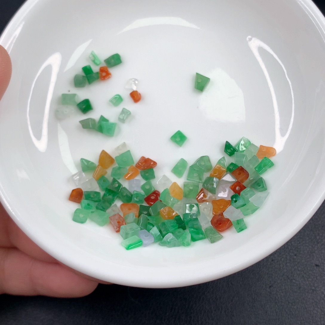 未镶嵌手链翡翠100颗碎碎平安 