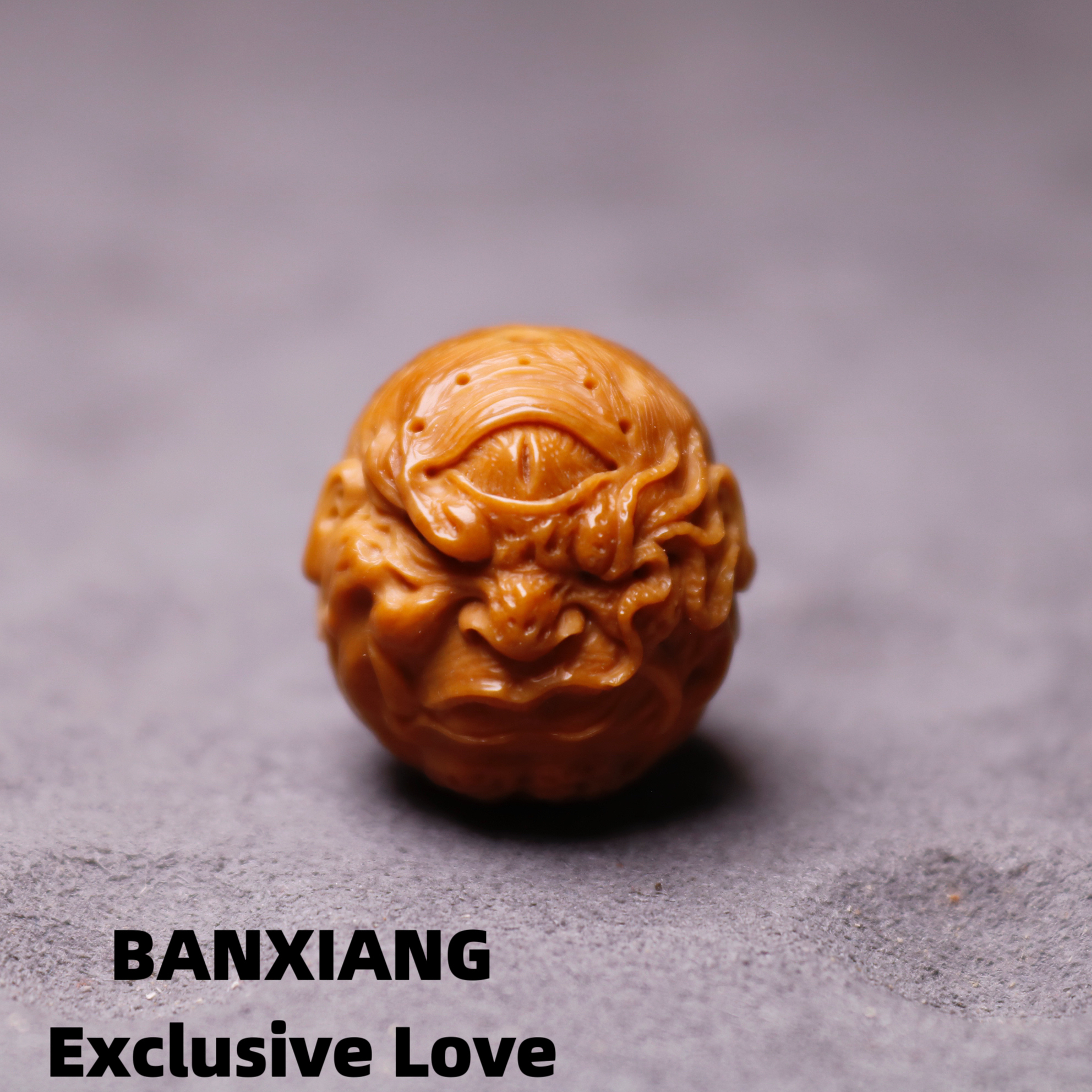 纯手工雕刻猴头核桃恶僧单籽