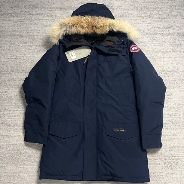 未使用 CANADA GOOSE 加拿大鹅 M蔚洋蓝色langford长款毛领羽绒服