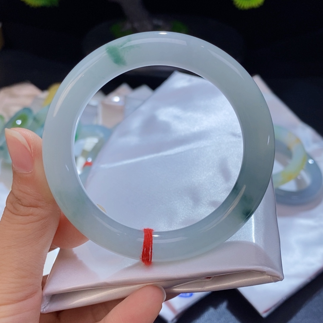未镶嵌手镯翡翠55圆条