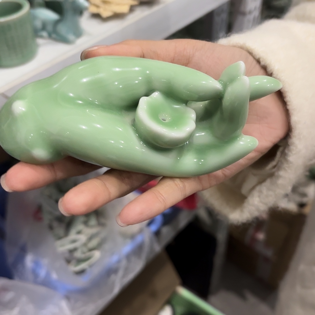 龙泉云间青瓷小米茶器