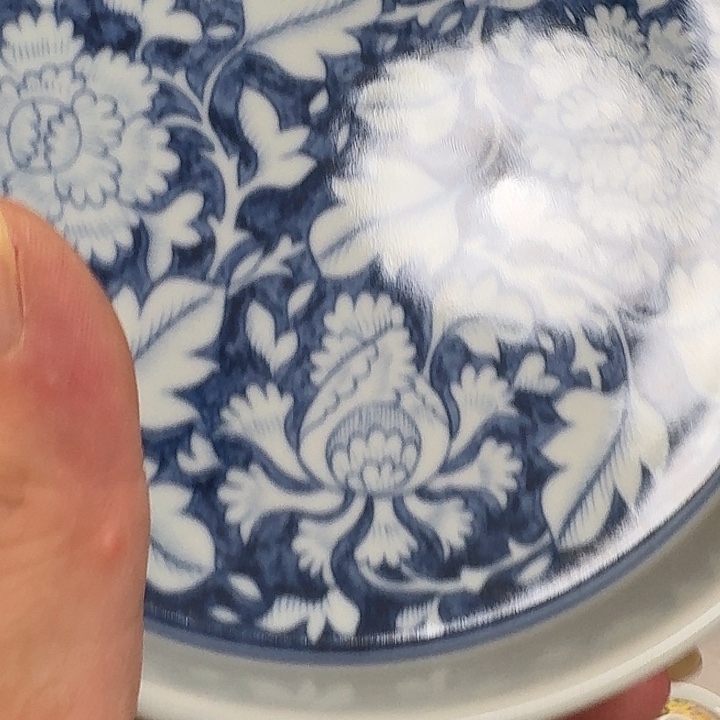 瓷片青花国色天香大胡乘景德镇