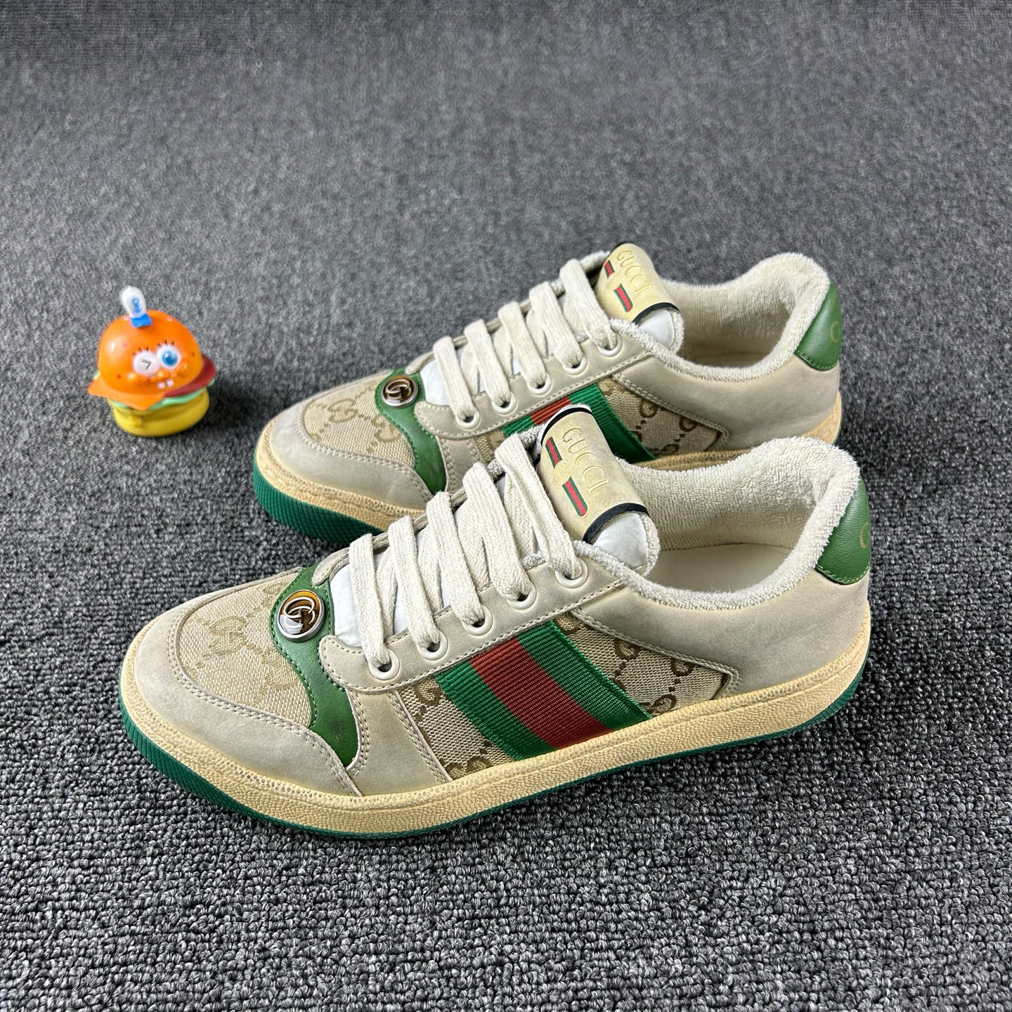 95新 GUCCI/古驰 绿尾脏脏鞋35码 HB4782 