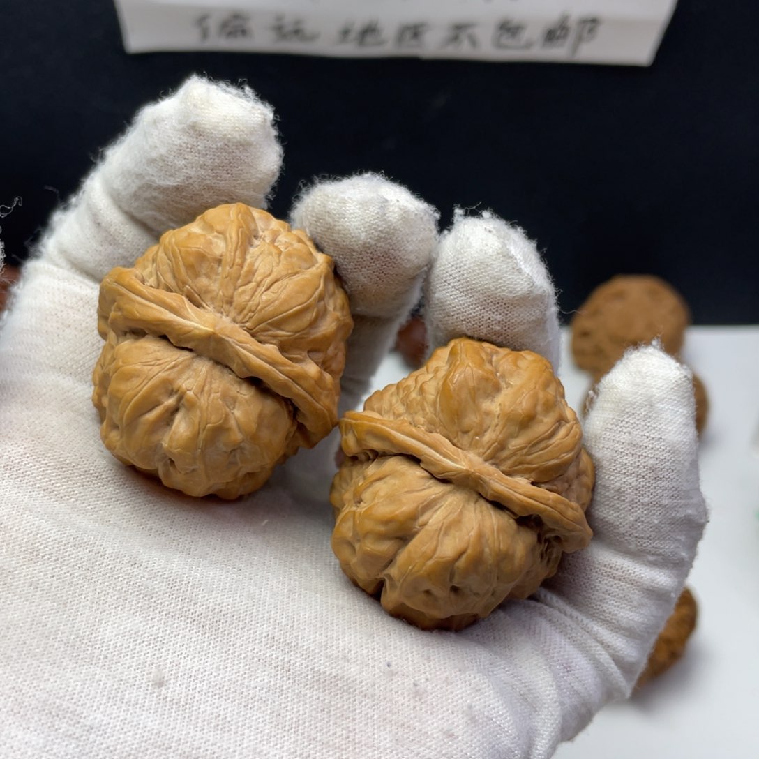 文玩核桃把件38蛤蟆头全品无修