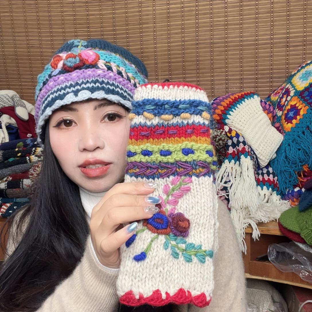 羊毛手工羊毛手套521