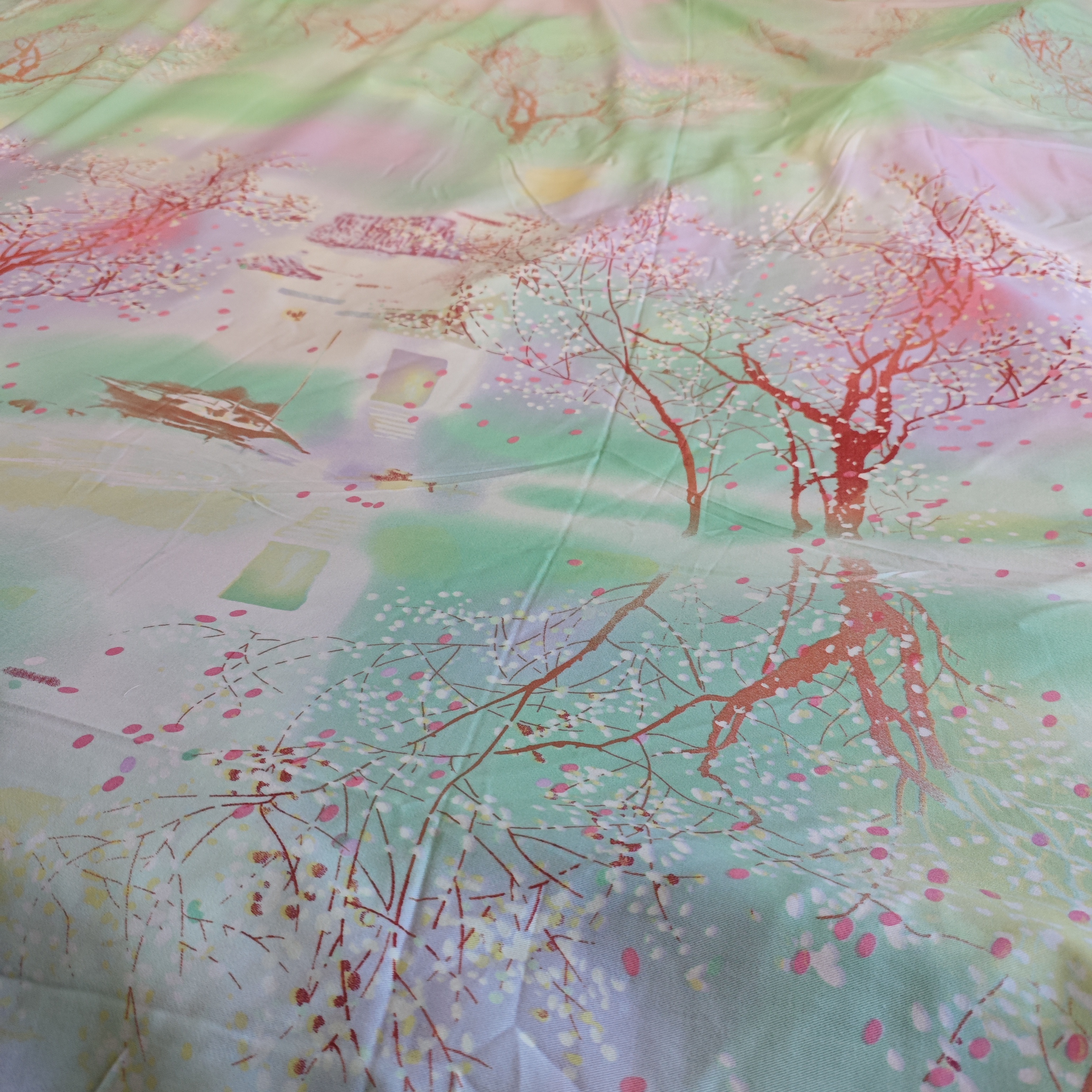 （六印）微瑕绿树植物羊 绒床品 