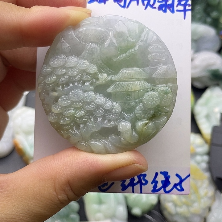 颈饰未镶嵌翡翠天然翡翠
