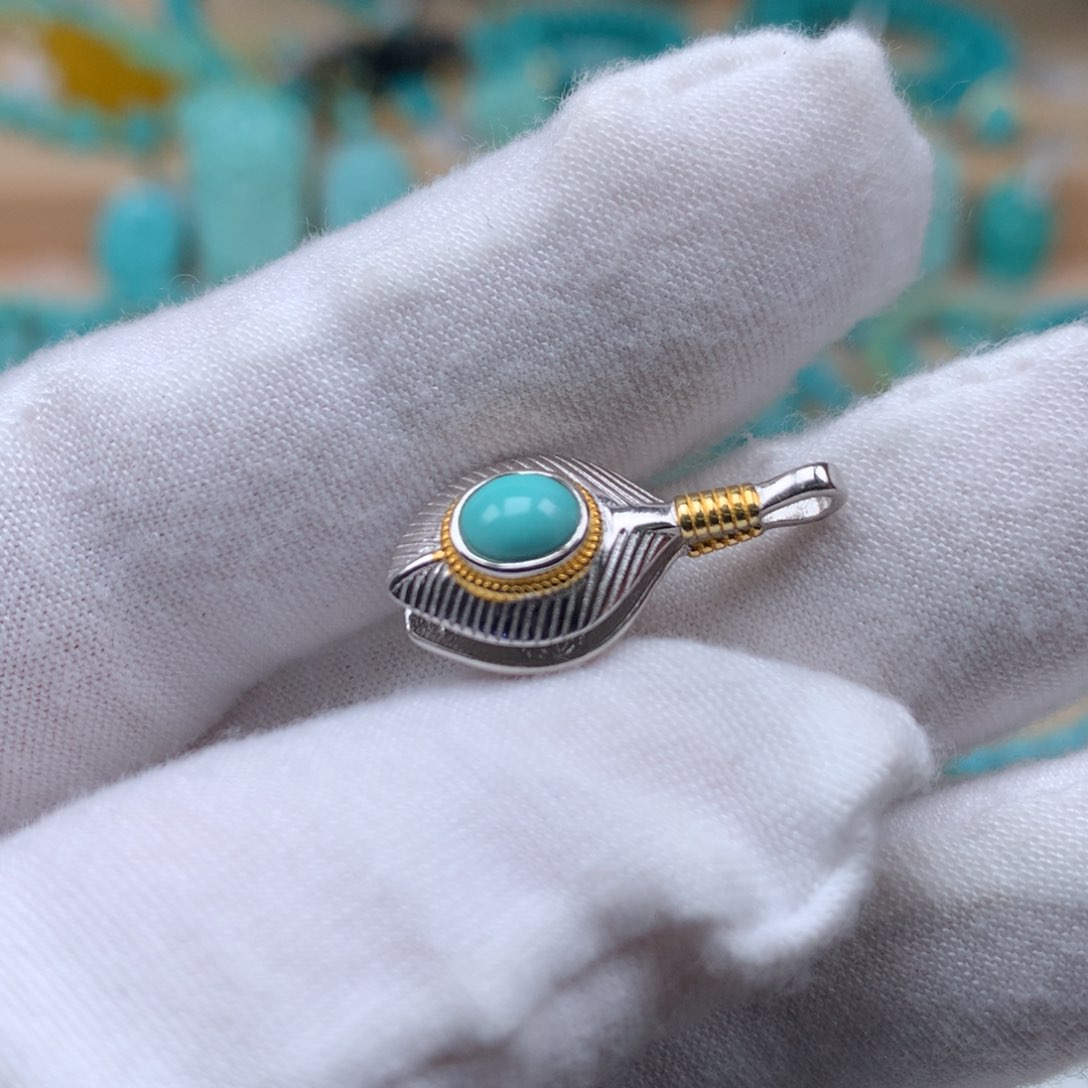 绿松石精品侧挂未镶嵌