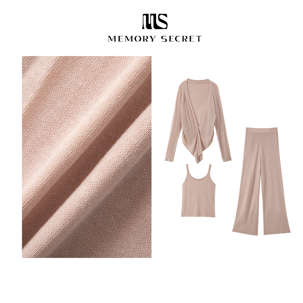 【MS】甜漾蜜桃 宽松型长针织衫百搭短款上衣宽松显瘦MS53072430-3