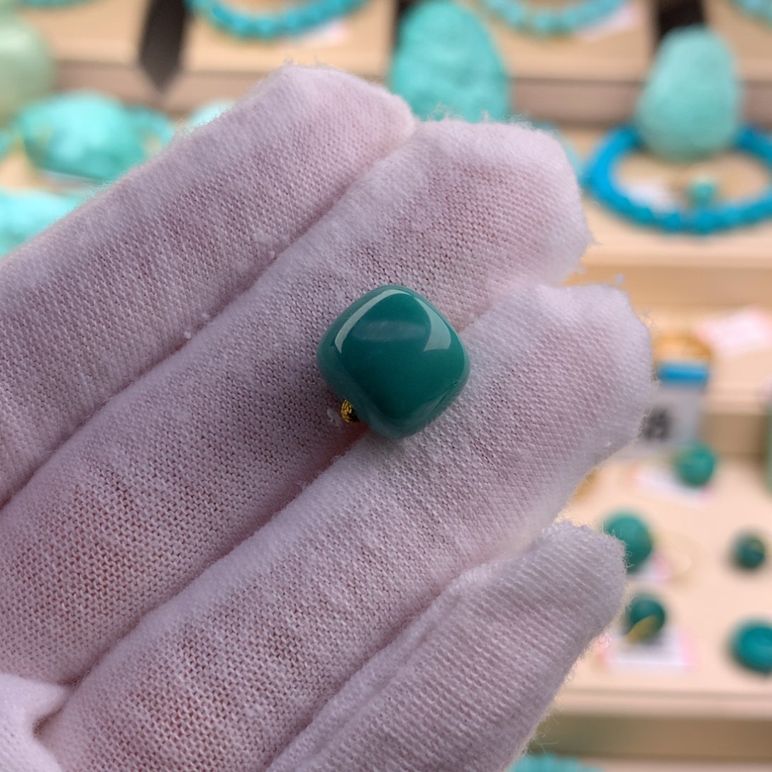 绿松石珠宝奇石未镶嵌11.5×10