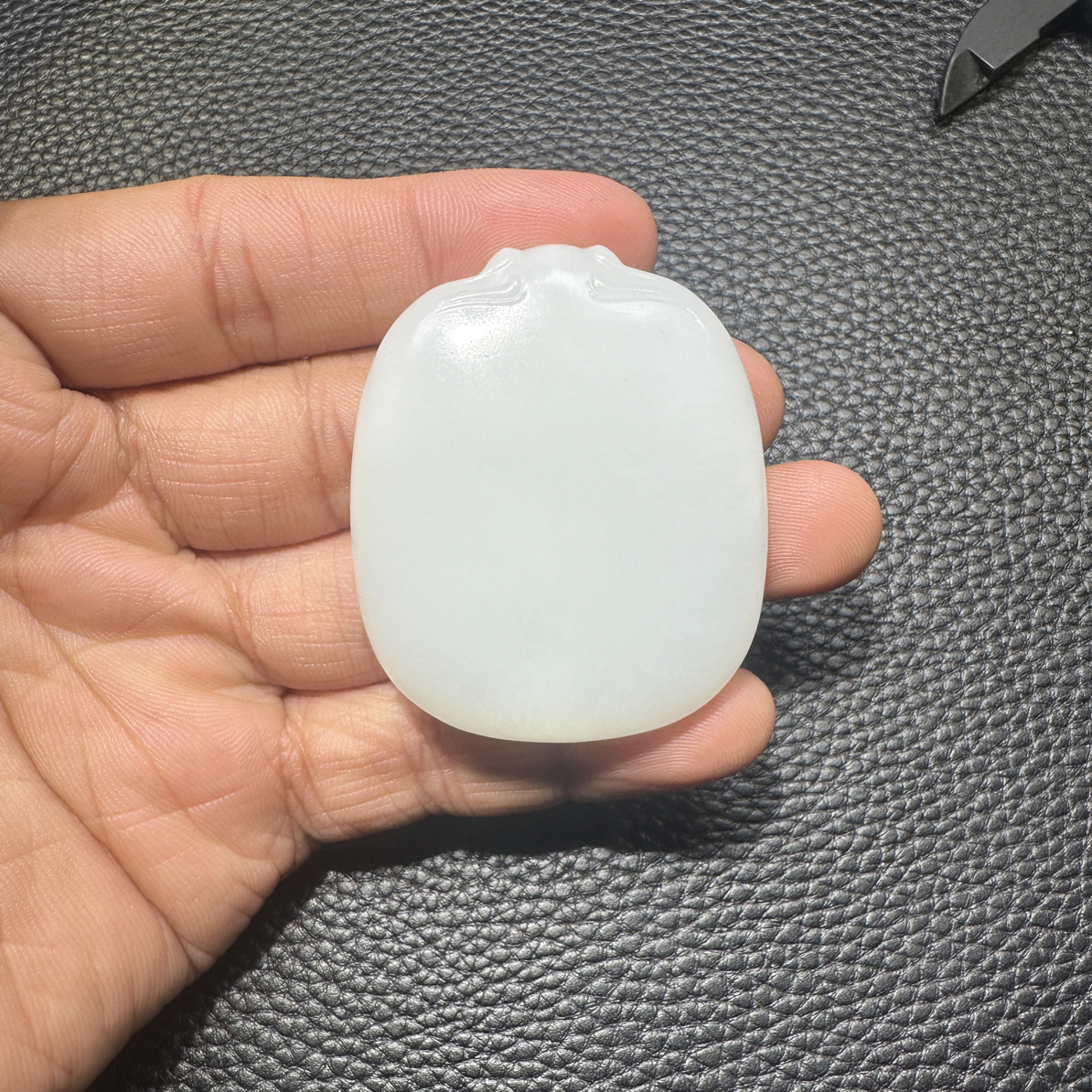 和田玉白玉平安无事牌（俄料）