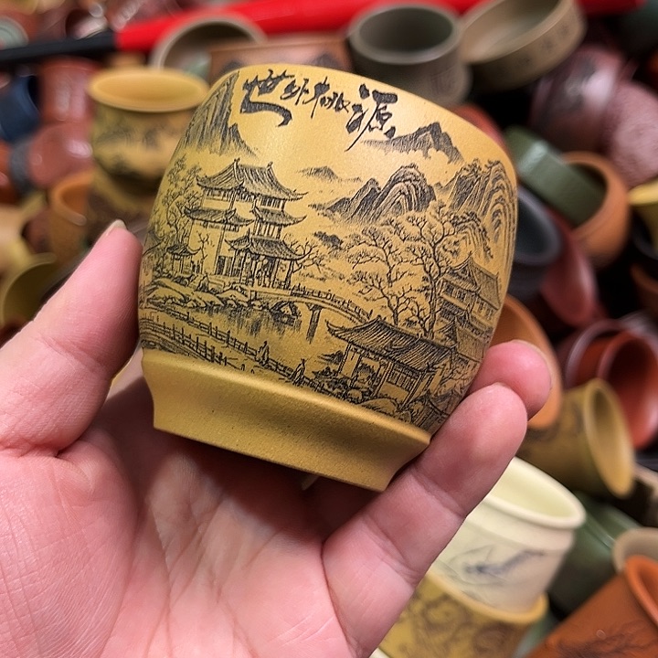 紫砂茶杯全手工紫砂主人杯
