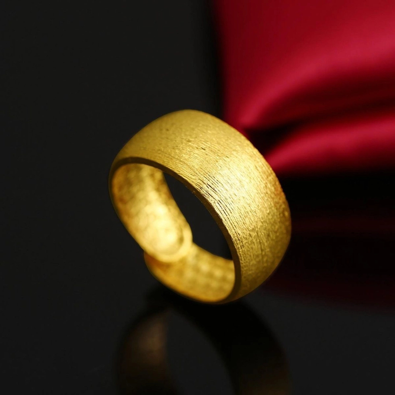 合金戒指 开口 拉丝磨砂戒 经典百搭男女同款
