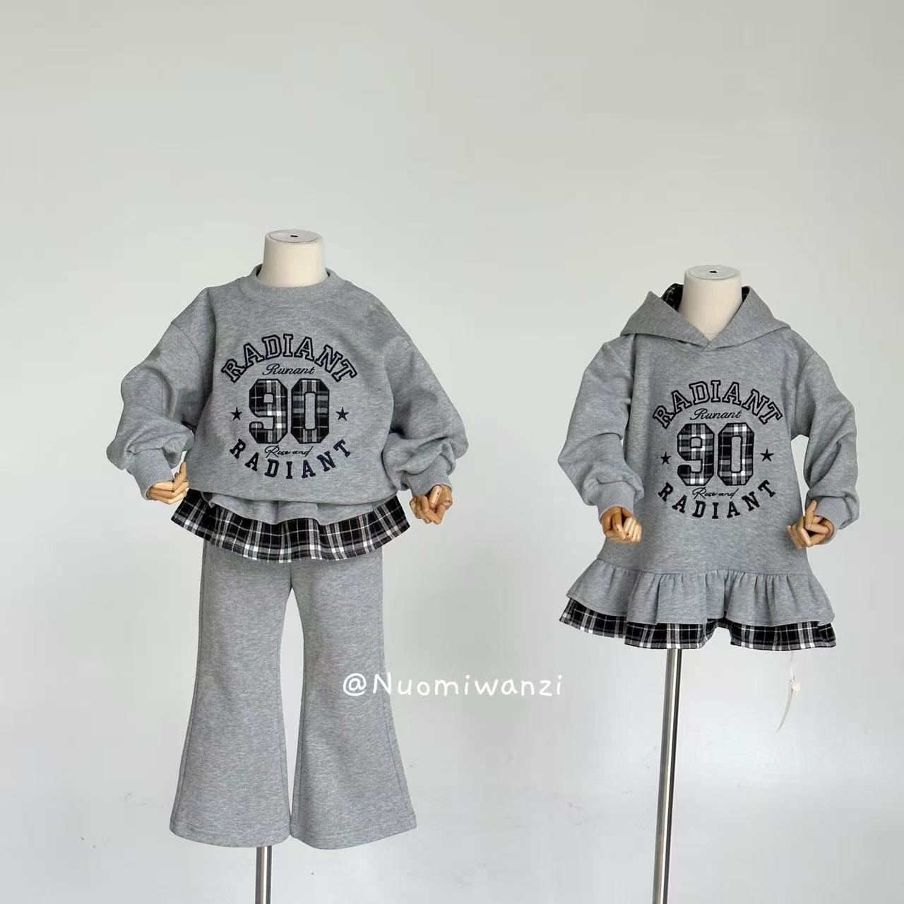 【S】【幼儿园ootd】儿童屁帘数字字母休闲套装（秋款）WZJ-25629-25609