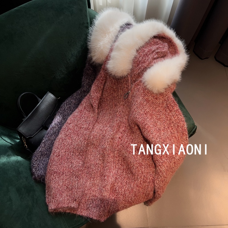 3店 订单余单 【混彩粉紫】大毛毛外套潮牌女装