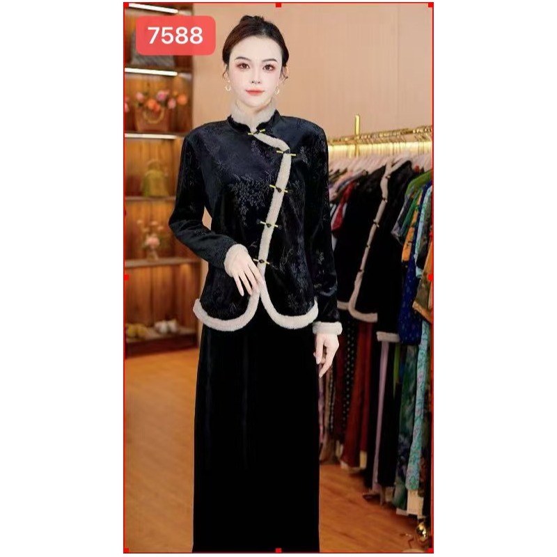 7588-25新款时尚休闲气质小棉衣