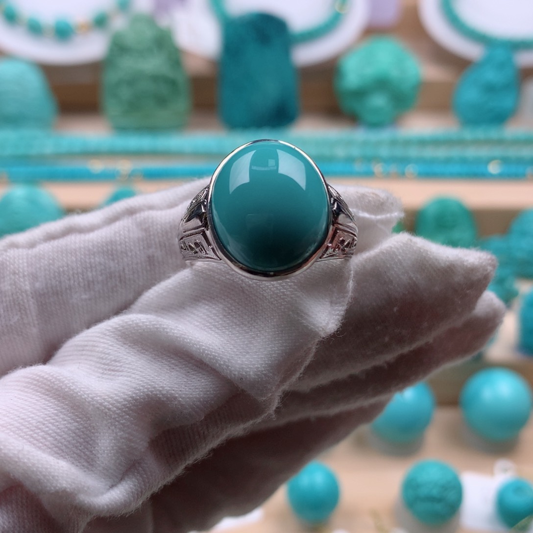 绿松石配饰银S925镶嵌