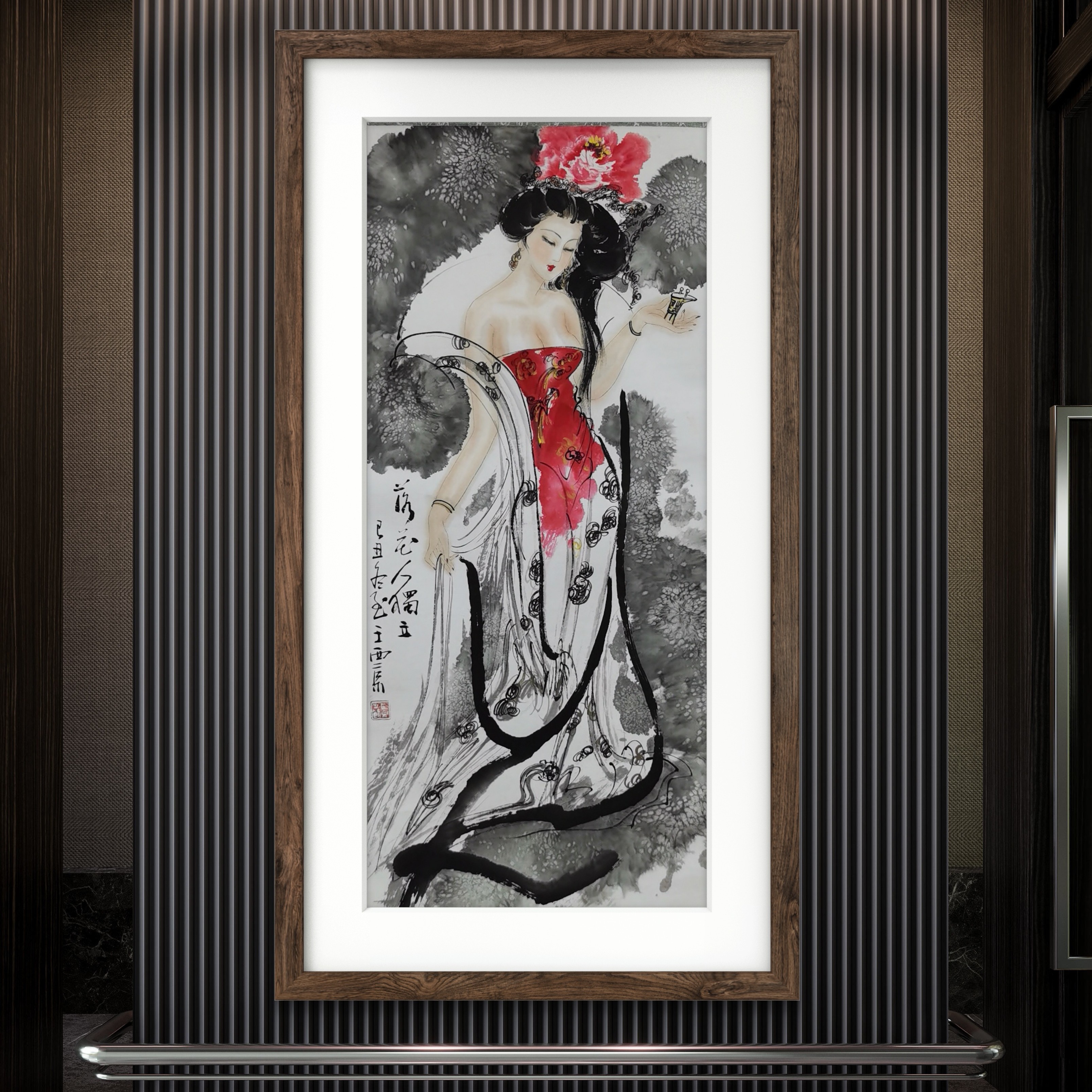 王西京人物画卷轴字画收藏字画直播家居挂画精品办公室字画挂墙
