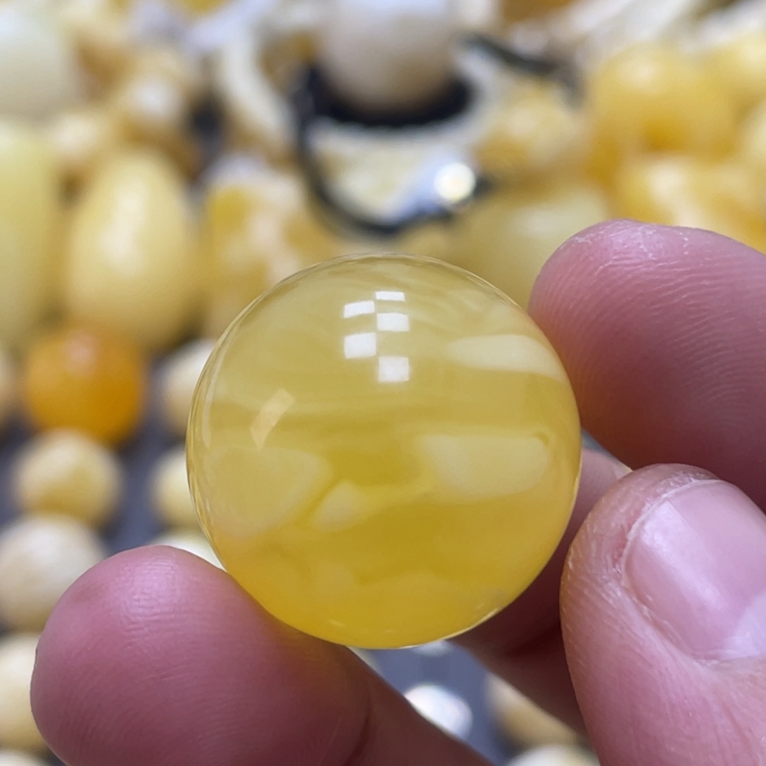 蜜蜡未镶嵌裸石22.6mm福利