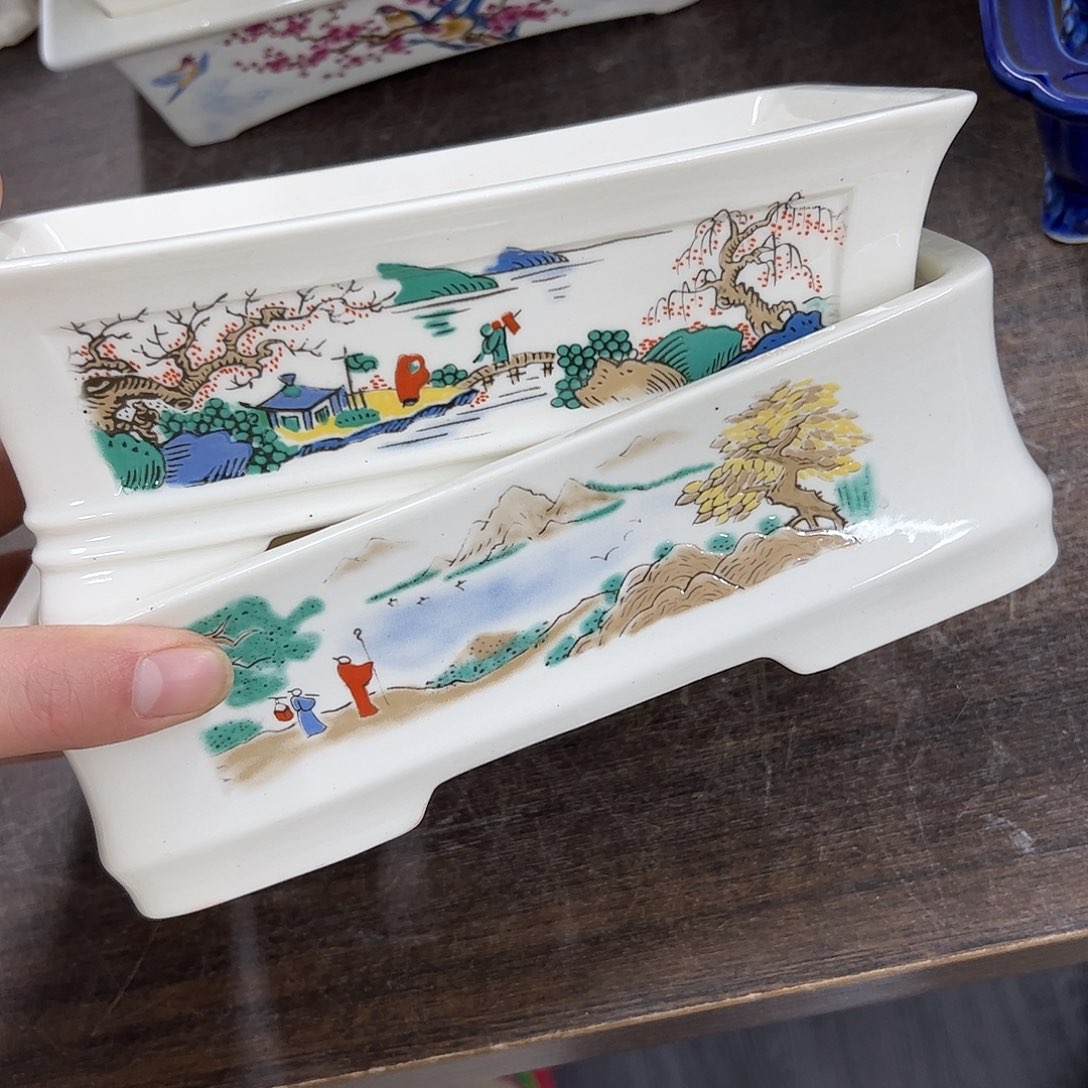 紫砂花盆502号瑕疵2个20/13/6cm