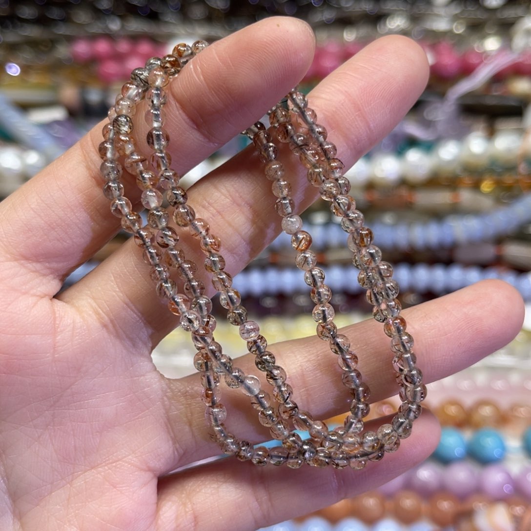 玛瑙/玉髓散珠天然黑金超7卡3.7三圈