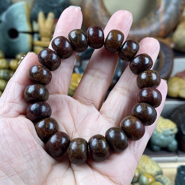 岫岩河磨玉（透闪石质玉）手串未镶嵌?***比