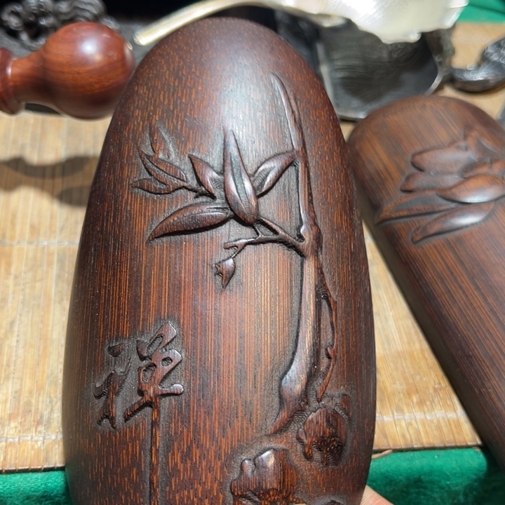 竹中古工艺品摆件