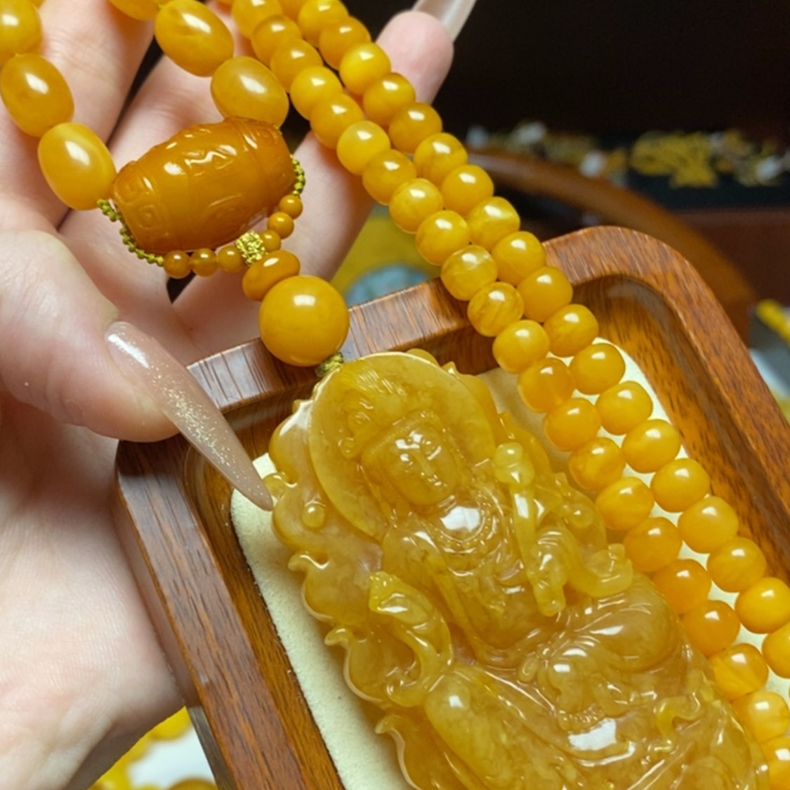 【闪购商品】蜜蜡颈饰未镶嵌项链