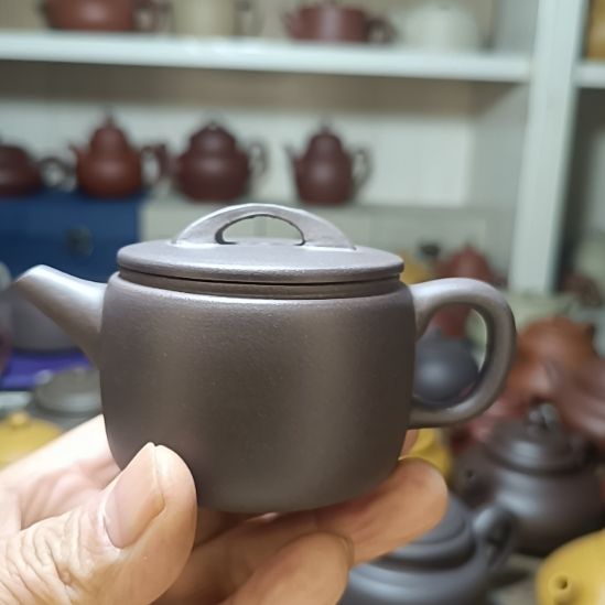 紫砂茶壶原矿天青汉瓦内推150cc半手工