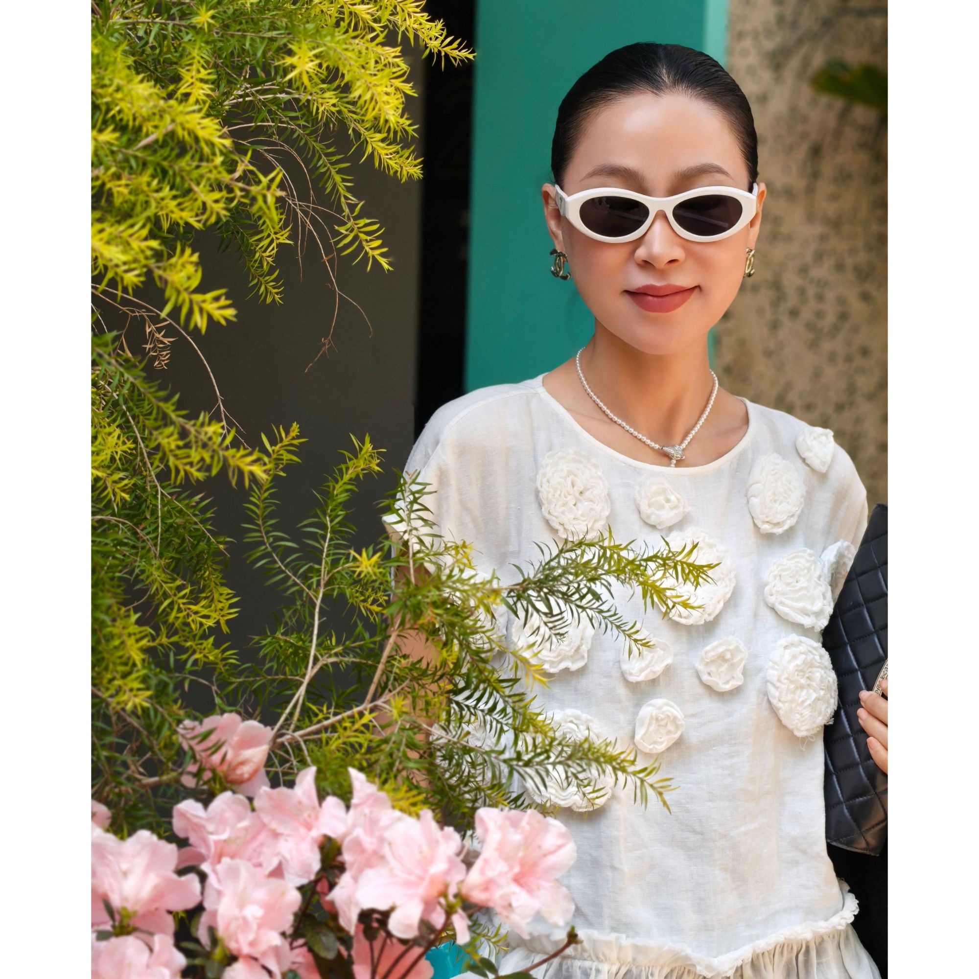 SONG TING ｜设计师品牌高定春夏纯手工立体花朵拼接背心