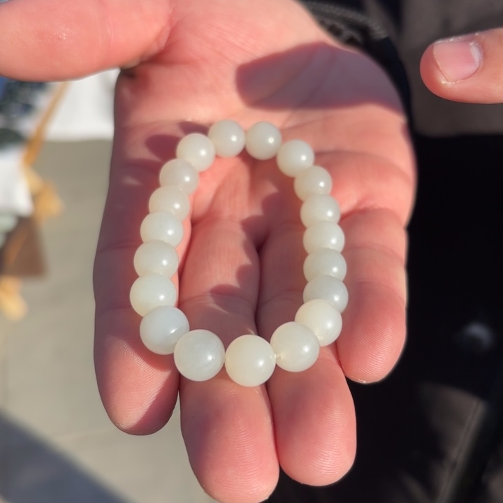 和田玉手串未镶嵌