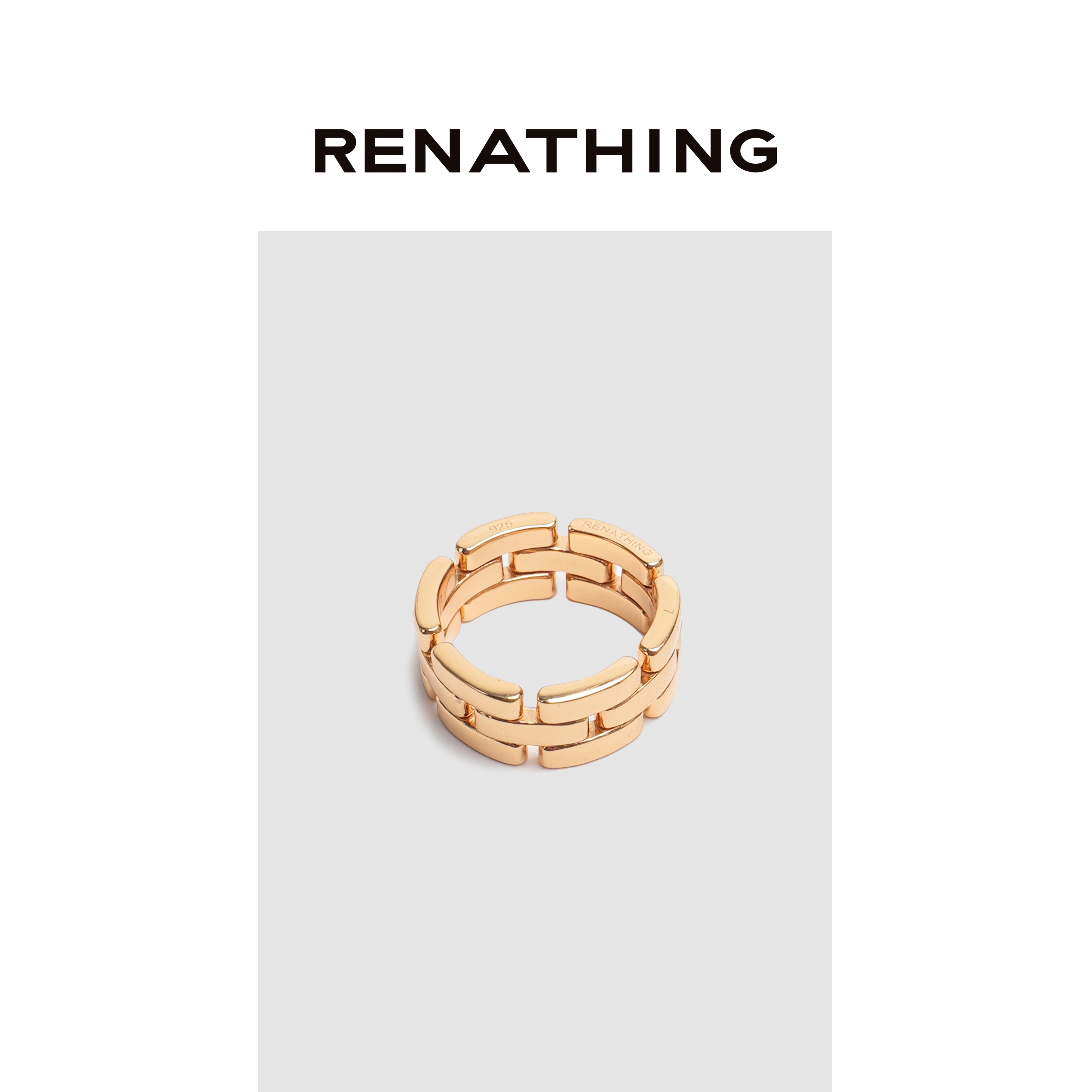 合金戒指 【RENATHING】三排镂空链节戒指