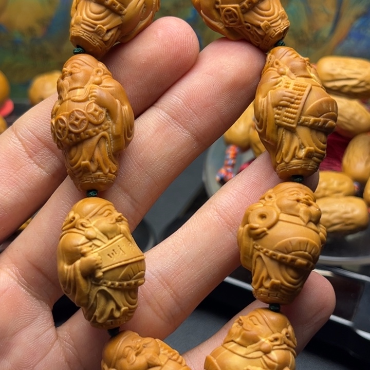 橄榄核手串/手链橄榄核雕财神