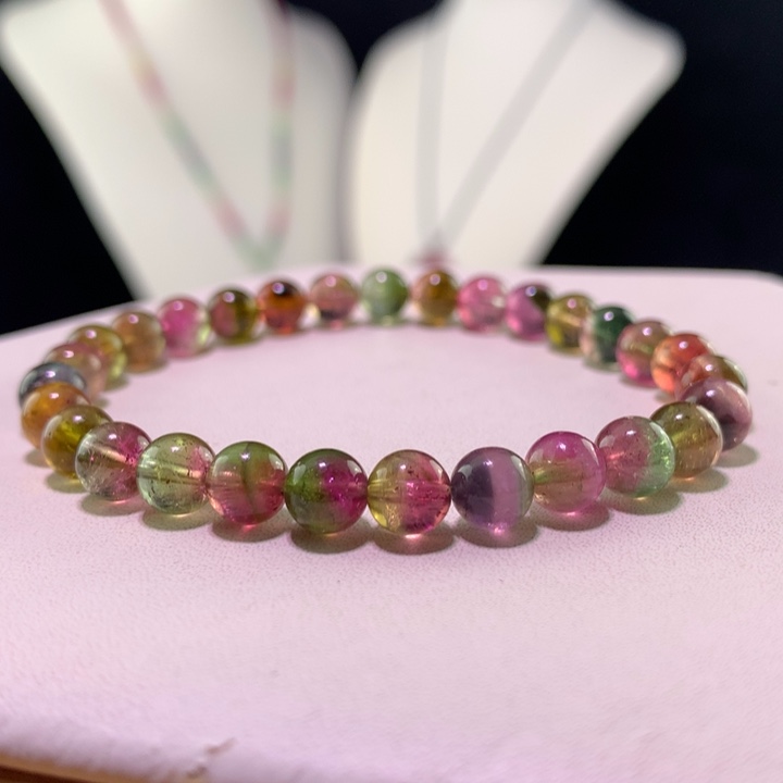 双色碧玺手链未镶嵌