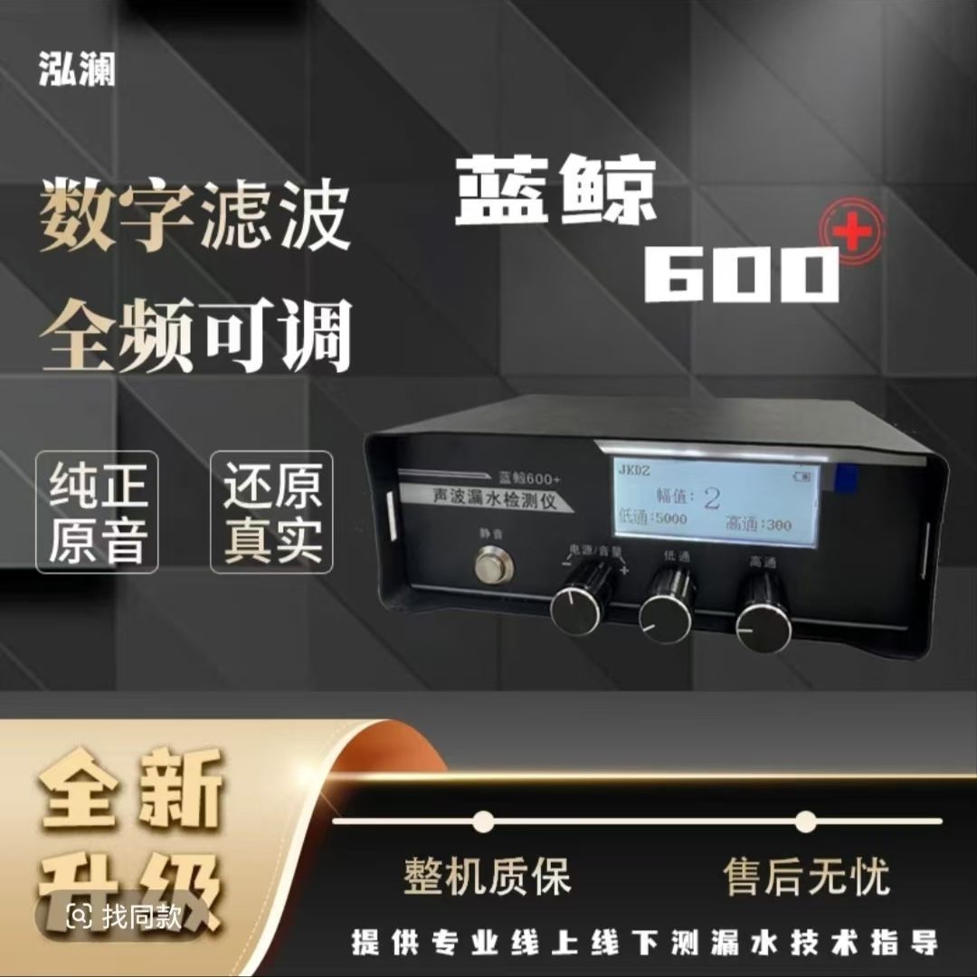 蓝鲸600+漏仪管道漏水检测仪高精度仪器精准定位测漏室内外水管