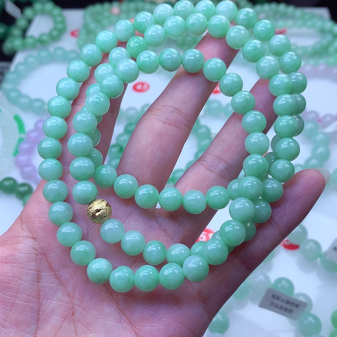 翡翠未镶嵌毛衣链17