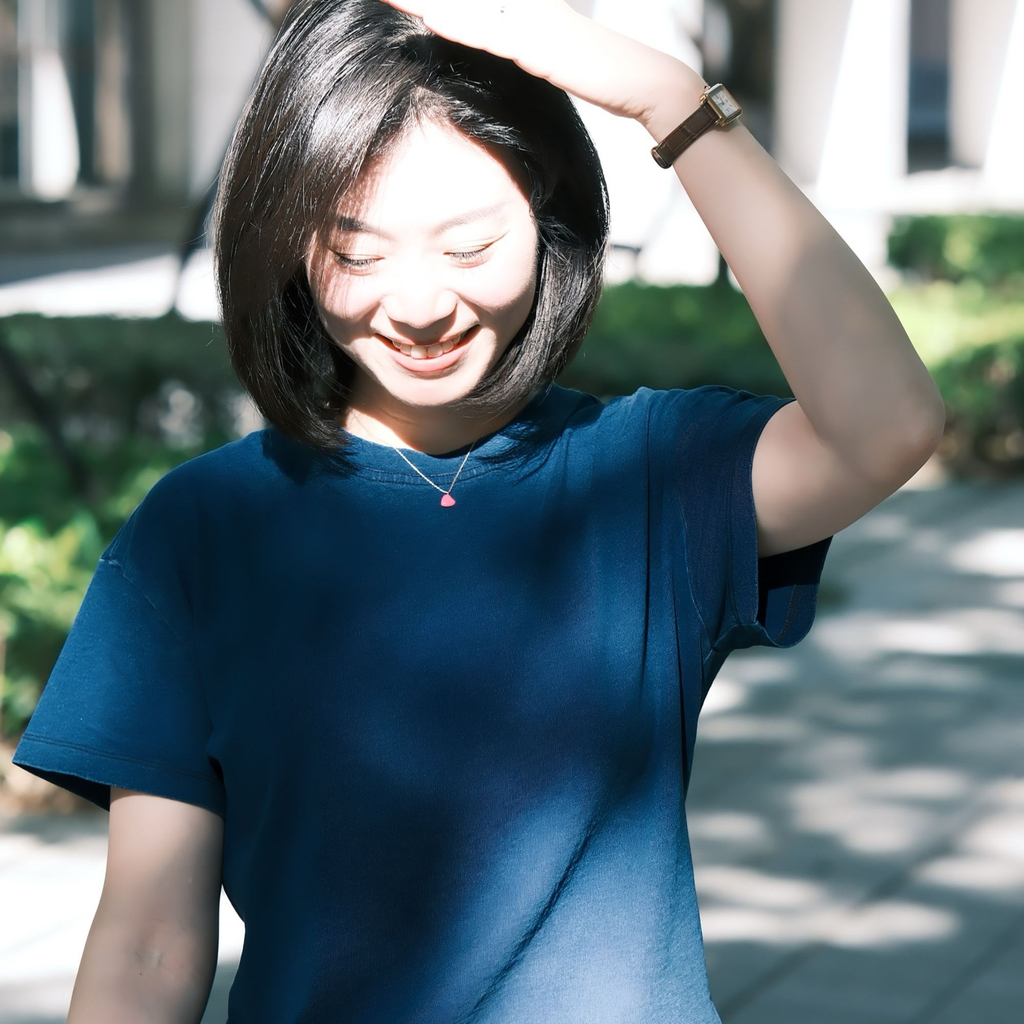 Auri.Norm【多瑙河】经典蓝色圆领纯棉T恤小众设计师特别款