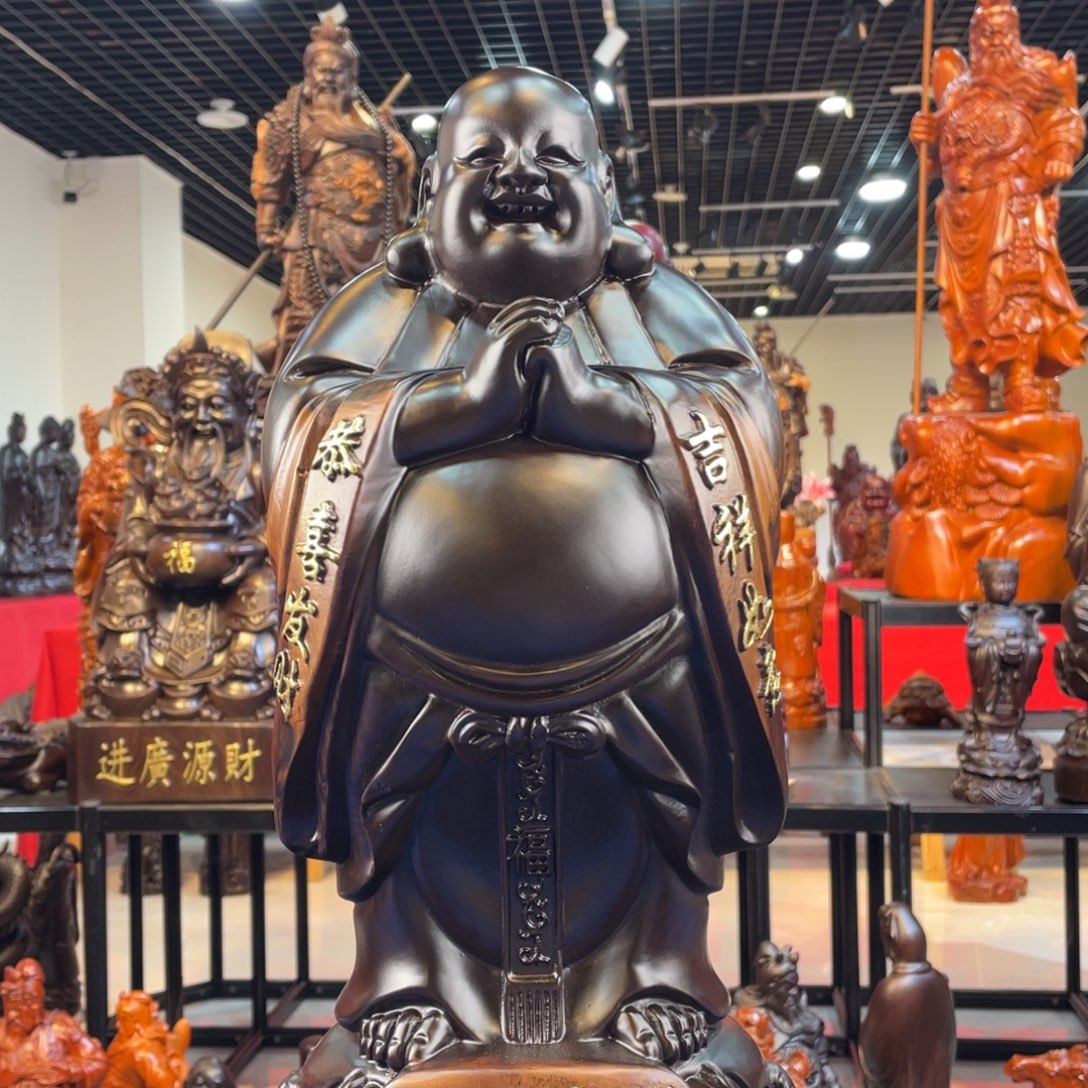 小***歌风车木（黑檀木）50公分弥勒佛