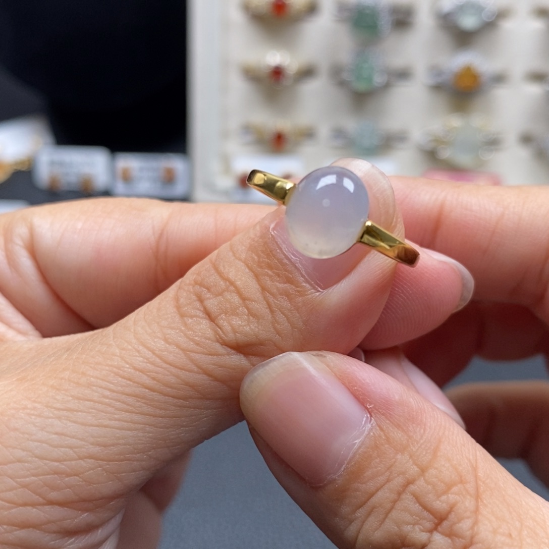 翡翠银S925镶嵌戒指