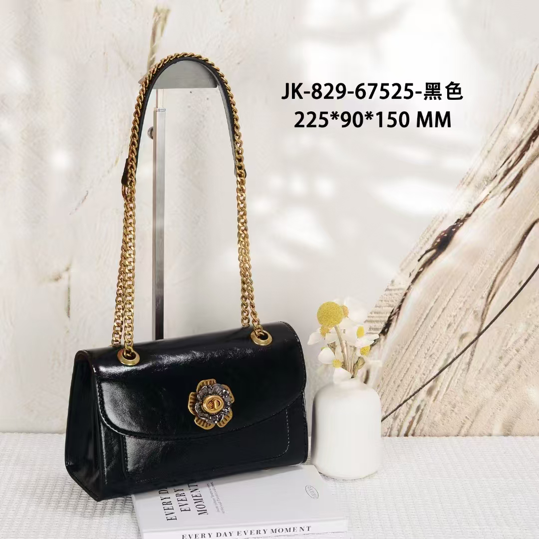 2024新款时尚单肩链条女包大容量简约斜跨手提小方包链条包斜挎包