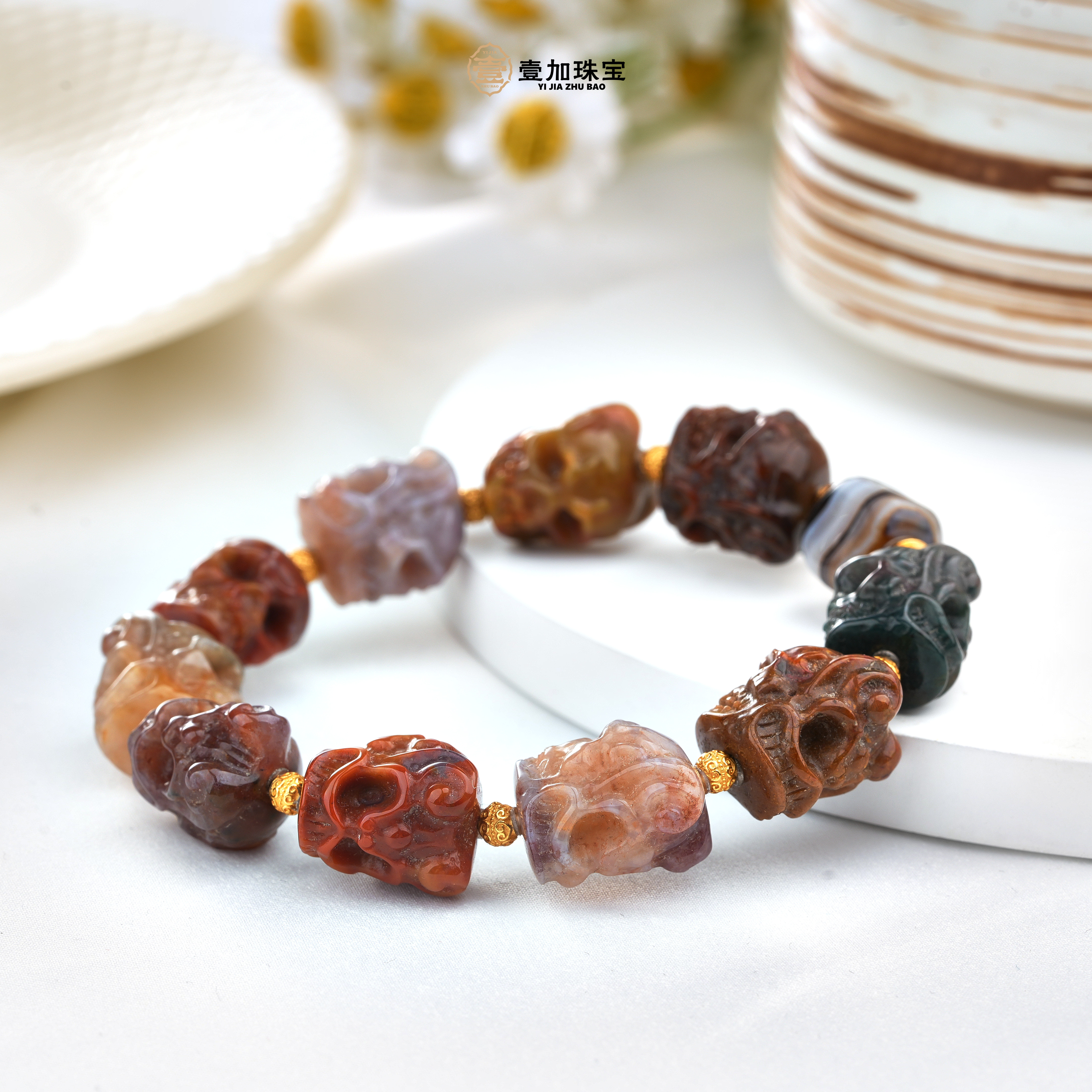 壹加小青|药师雕刻件多宝手串多样性发其一6976N