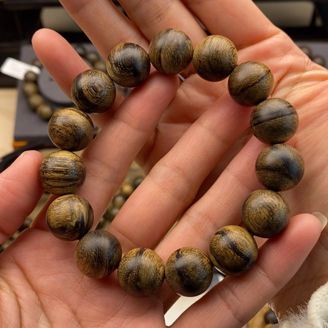 沉香手串碎**源越南芽庄白棋瘤疤1.1