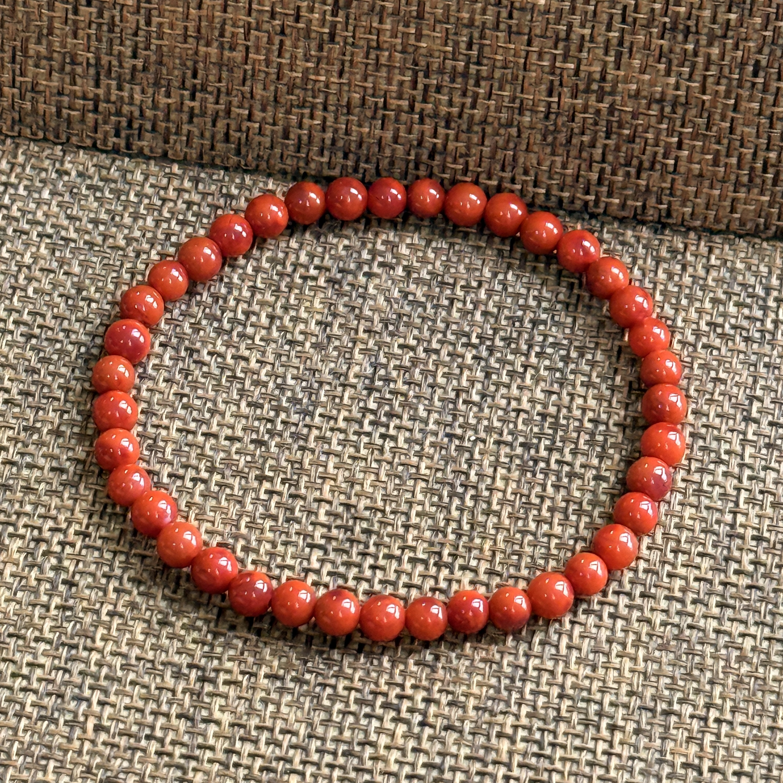 川料南红火焰纹4mm单圈手串