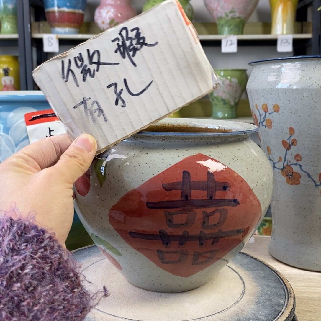 景德镇手工手绘陶瓷花盆