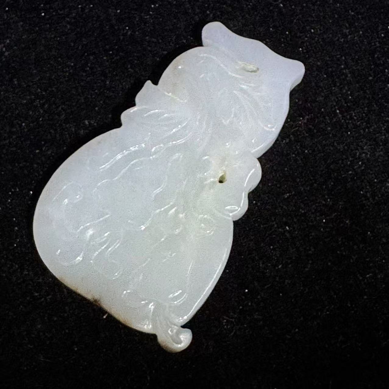 0115晚019和田玉葫芦牌