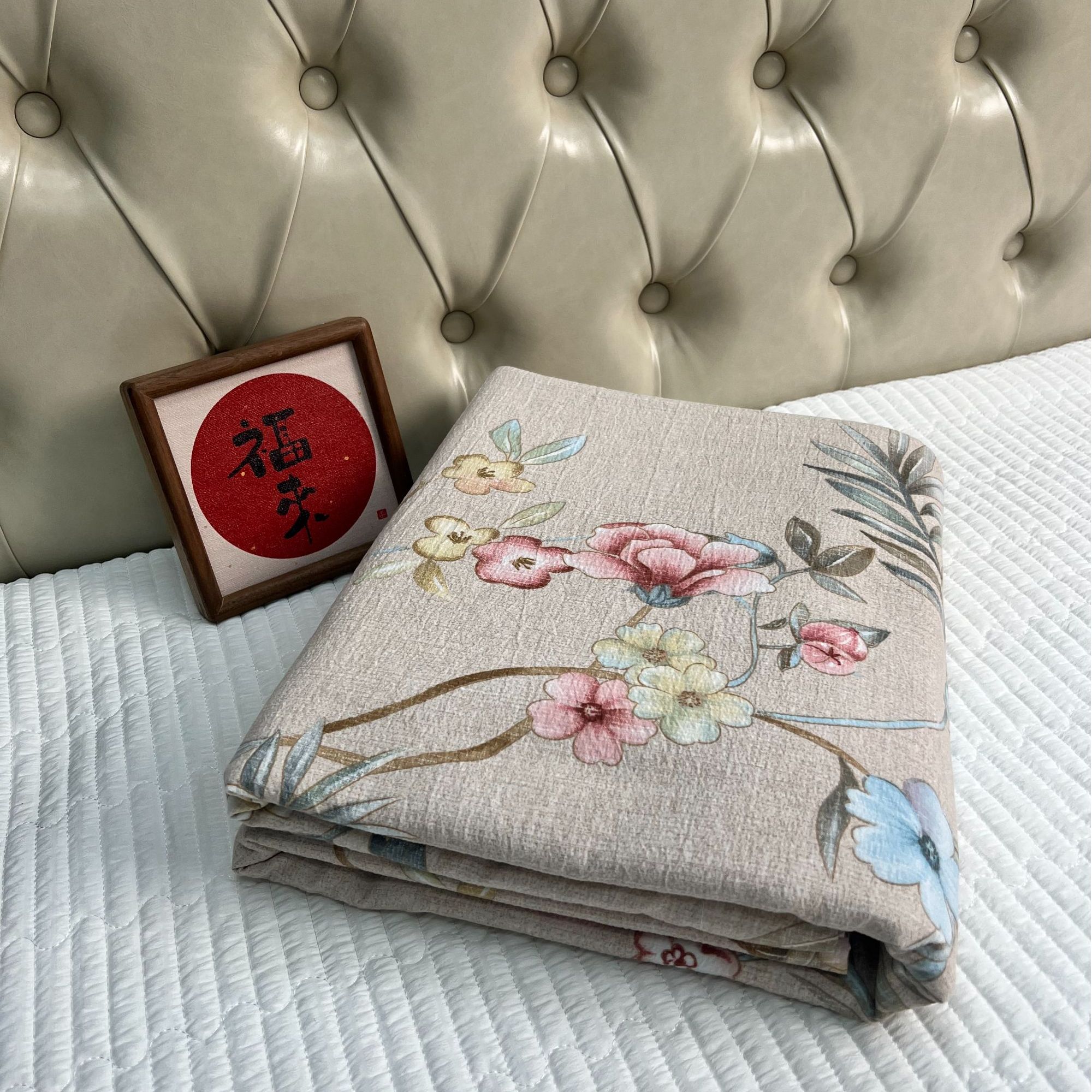 精品双层纱清和枝床单--清和枝 220*240-1