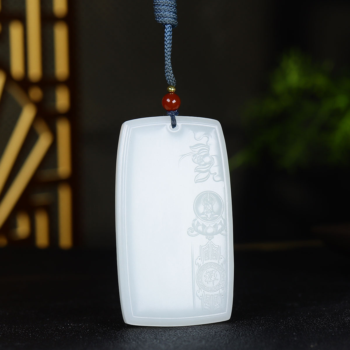 010322和田玉白玉悟道玉牌